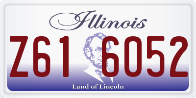 IL license plate Z616052
