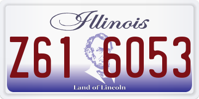 IL license plate Z616053
