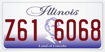 IL license plate Z616068