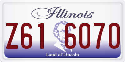 IL license plate Z616070
