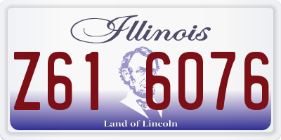 IL license plate Z616076