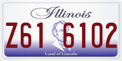 IL license plate Z616102