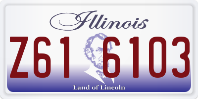 IL license plate Z616103