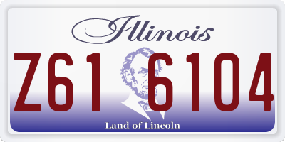 IL license plate Z616104