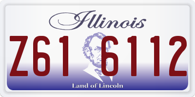 IL license plate Z616112