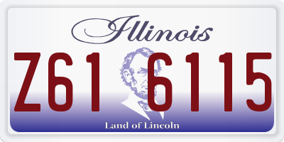IL license plate Z616115