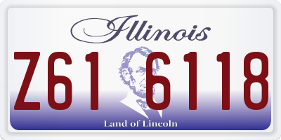 IL license plate Z616118