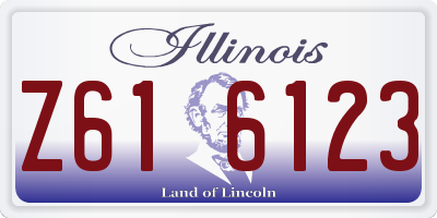 IL license plate Z616123