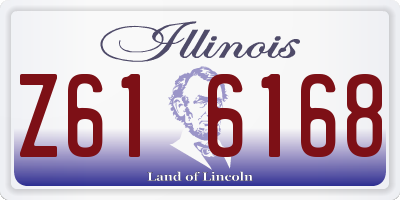 IL license plate Z616168