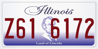 IL license plate Z616172