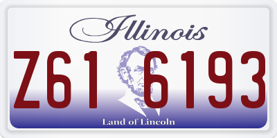 IL license plate Z616193