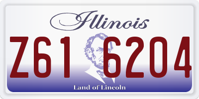 IL license plate Z616204