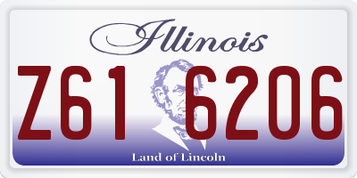 IL license plate Z616206