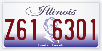 IL license plate Z616301
