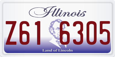 IL license plate Z616305