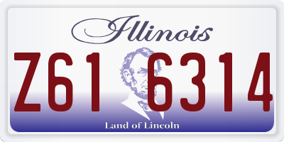 IL license plate Z616314