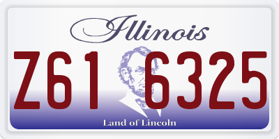 IL license plate Z616325