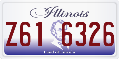 IL license plate Z616326