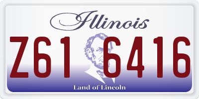 IL license plate Z616416