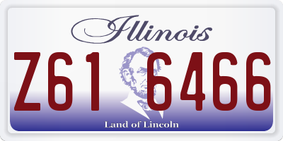 IL license plate Z616466