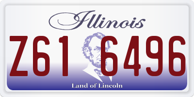 IL license plate Z616496