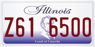 IL license plate Z616500