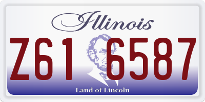 IL license plate Z616587