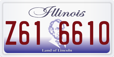 IL license plate Z616610