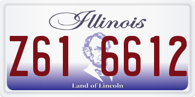 IL license plate Z616612