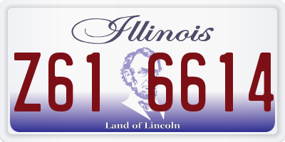 IL license plate Z616614
