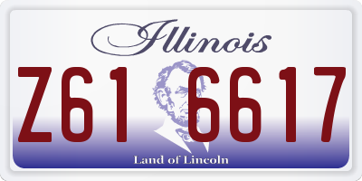 IL license plate Z616617