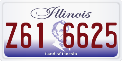 IL license plate Z616625