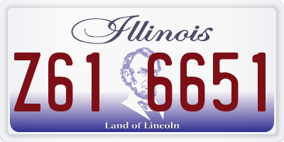 IL license plate Z616651