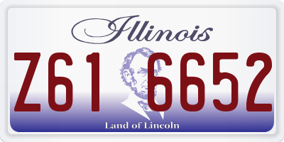 IL license plate Z616652