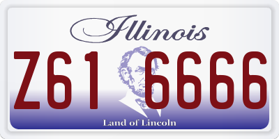 IL license plate Z616666