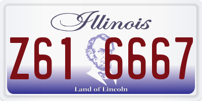 IL license plate Z616667