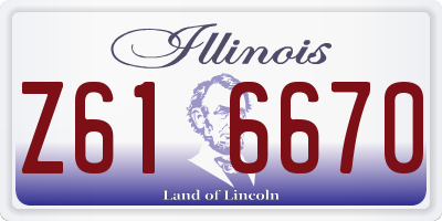 IL license plate Z616670