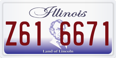 IL license plate Z616671