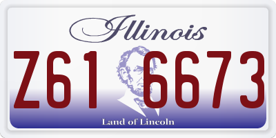 IL license plate Z616673