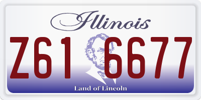 IL license plate Z616677