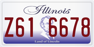 IL license plate Z616678