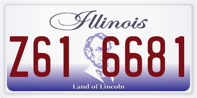 IL license plate Z616681