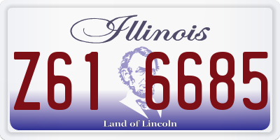 IL license plate Z616685