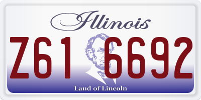 IL license plate Z616692