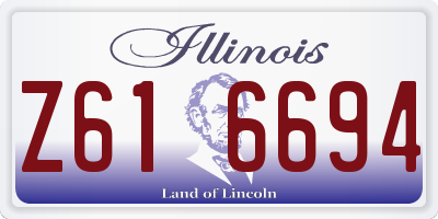 IL license plate Z616694