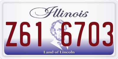 IL license plate Z616703