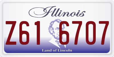 IL license plate Z616707