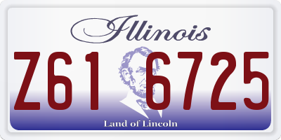 IL license plate Z616725