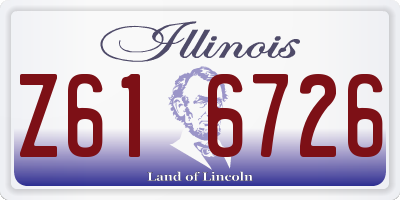 IL license plate Z616726