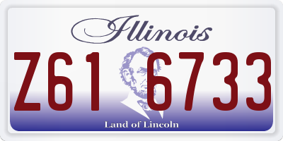 IL license plate Z616733